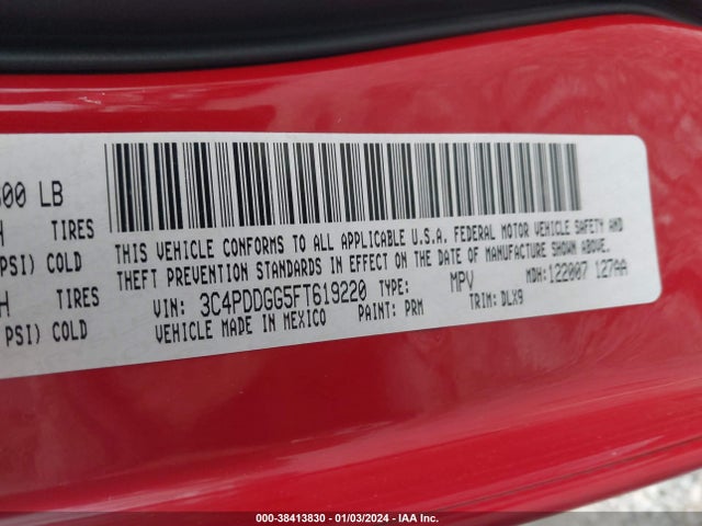 Dodge Journey Crossroad 2015 3C4PDDGG5FT619220 Image 9