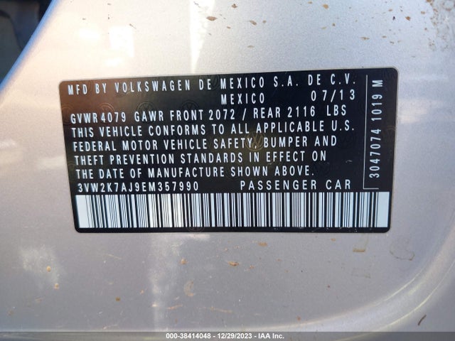 3VW2K7AJ9EM357990 Volkswagen Jetta 2.0l S