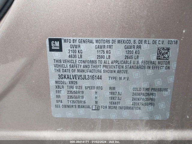 GMC Terrain Slt 2018 3GKALVEV5JL316144 Image 9
