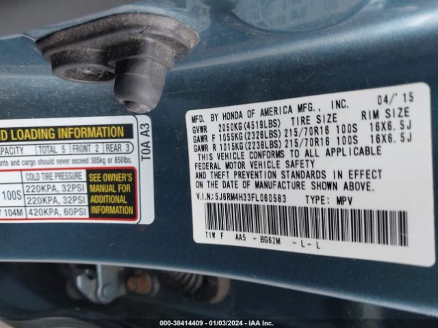 5J6RM4H33FL060583 Honda CR-V LX