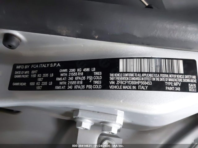 2017 FIAT 500X ZFBCFYDB9HP568453 Photo 8