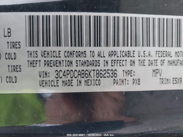 3C4PDCAB6KT862536 Dodge Journey Se Value Package