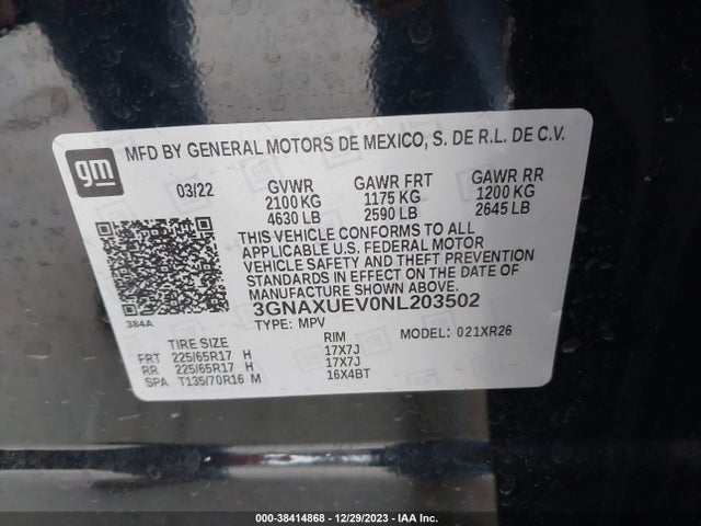 Chevrolet Equinox Awd Lt 2022 3GNAXUEV0NL203502 Image 9