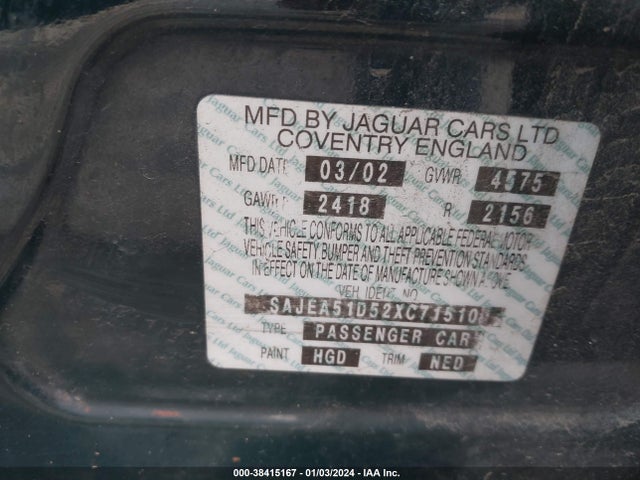 2002 JAGUAR X-TYPE SAJEA51D52XC71510 Photo 8