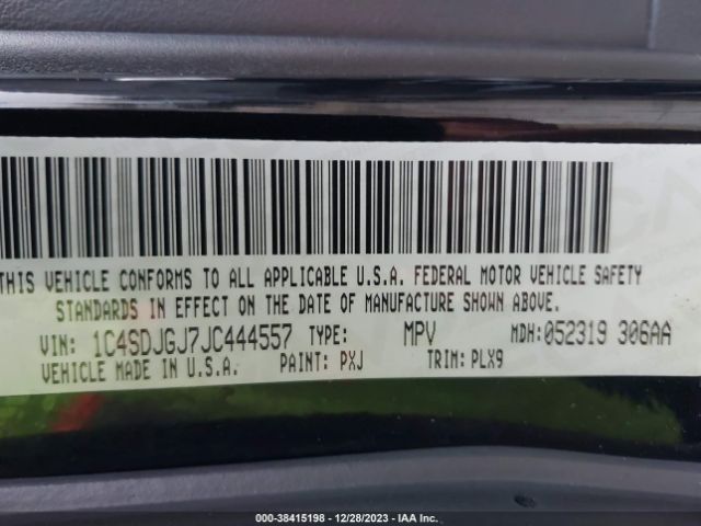 1C4SDJGJ7JC444557 Dodge Durango Srt Awd