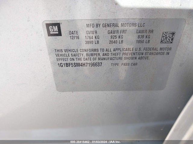 Chevrolet Cruze Premier Auto 2017 1G1BF5SM4H7196637 Image 9