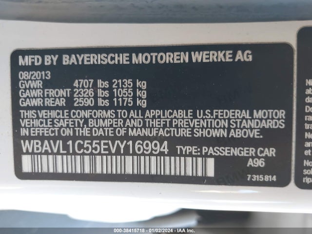 BMW X1 Xdrive28i 2014 WBAVL1C55EVY16994 Image 9