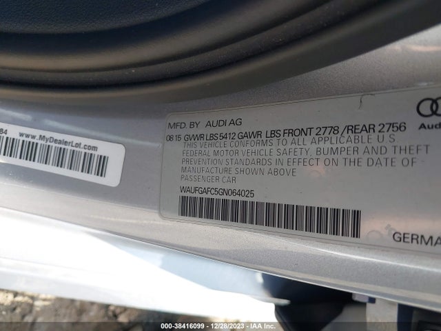 WAUFGAFC5GN064025 Audi A6 3.0t Premium Plus