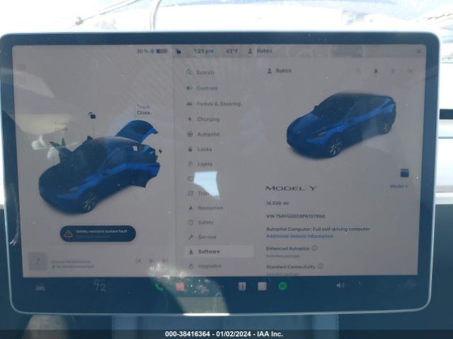 7SAYGDEE8PA107898 Tesla Model Y