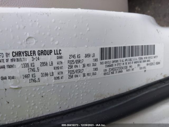 2C4RDGCG7ER341938 Dodge Grand Caravan Sxt