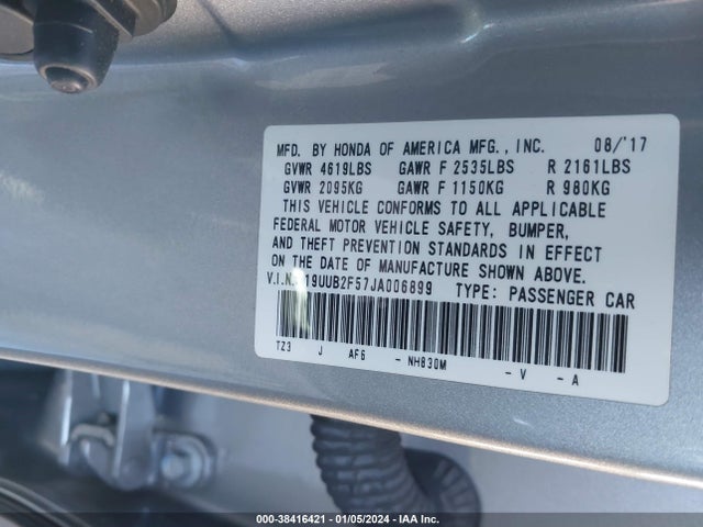 19UUB2F57JA006899 Acura Tlx Tech Pkg