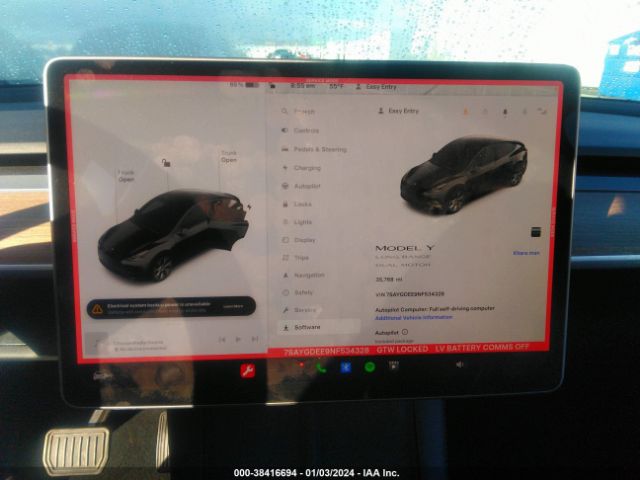 7SAYGDEE9NF534328 Tesla Model Y Long Range Dual Motor All-wheel Drive