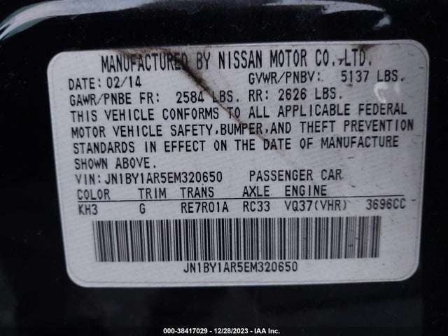 Infiniti Q70 3.7x 2014 JN1BY1AR5EM320650 Image 9
