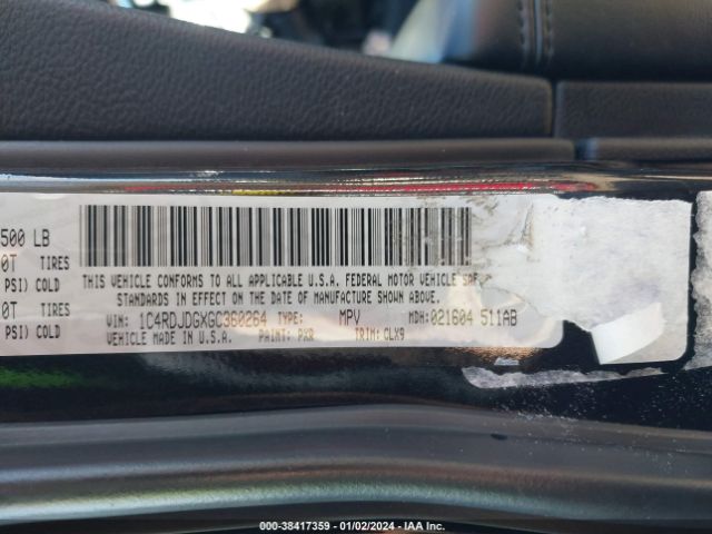 1C4RDJDGXGC360264 Dodge DURANGO LIMITED