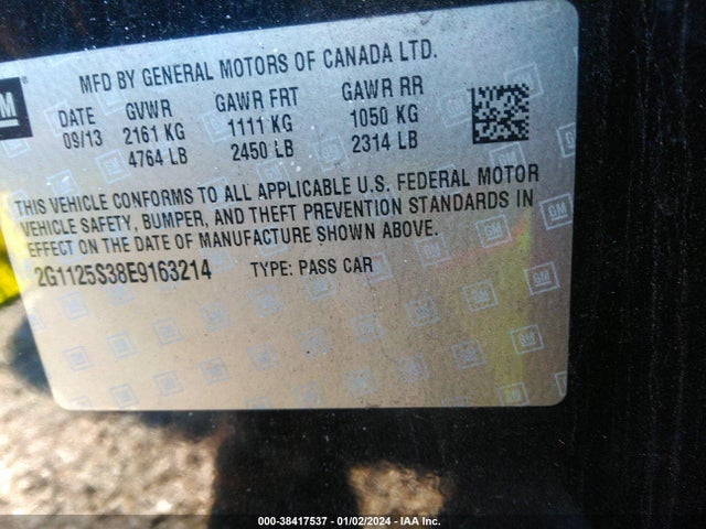 Chevrolet Impala 2lt 2014 2G1125S38E9163214 Image 9