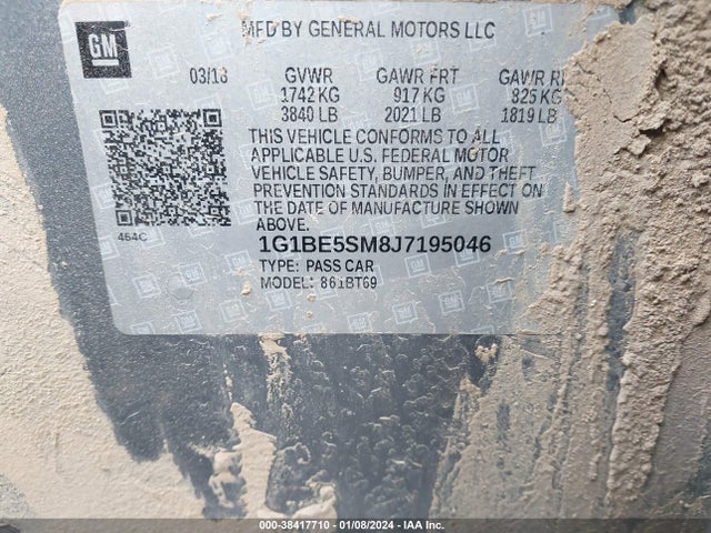 Chevrolet Cruze Lt Auto 2018 1G1BE5SM8J7195046 Image 9