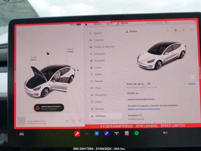2021 TESLA MODEL 3 5YJ3E1EA5MF019124 Photo 6