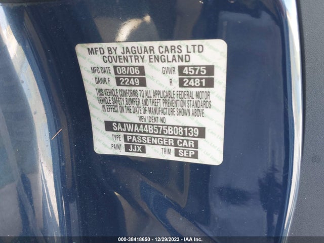 2007 JAGUAR XK SAJWA44B575B08139 Photo 8