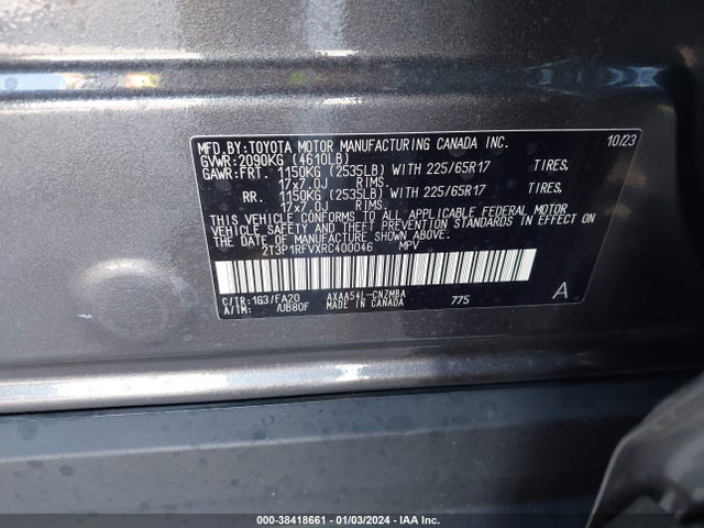 Toyota Rav4 Xle 2024 2T3P1RFVXRC400046 Image 9