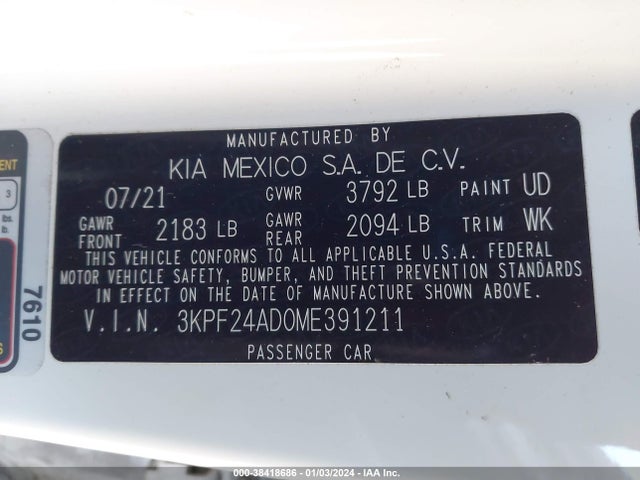 KIA Forte Lxs 2021 3KPF24AD0ME391211 Image 9