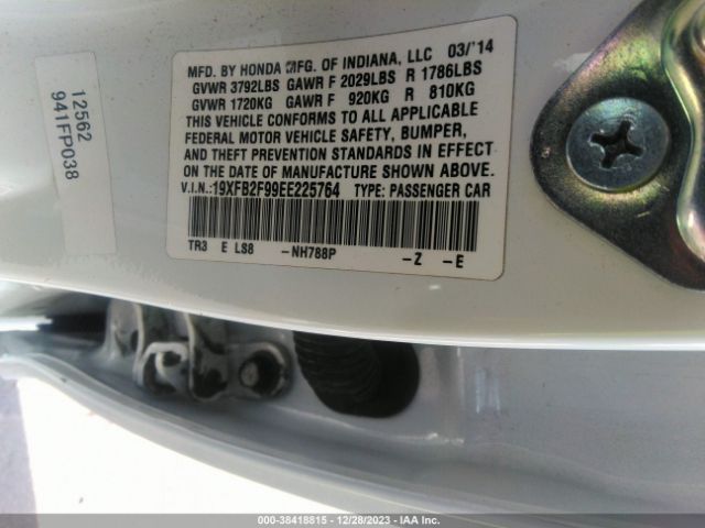 19XFB2F99EE225764 Honda Civic Ex-l