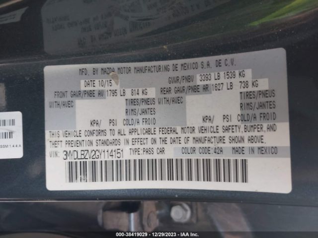3MYDLBZV2GY114151 Scion IA