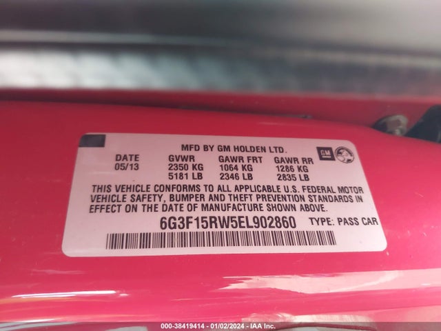 Chevrolet SS 2014 6G3F15RW5EL902860 Image 9
