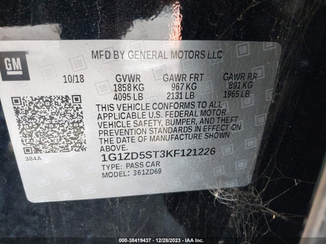 Chevrolet MALIBU LT 2019 1G1ZD5ST3KF121226 Image 9