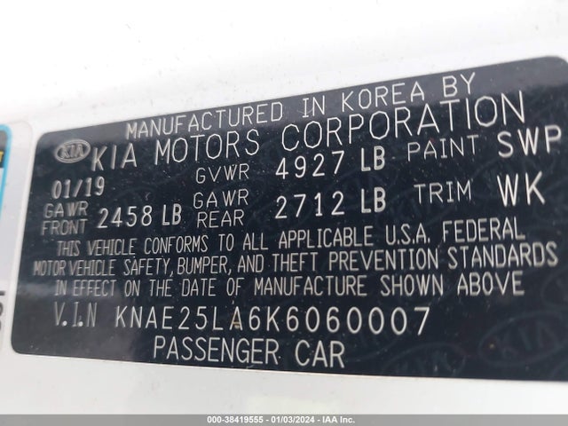 KIA Stinger Premium 2019 KNAE25LA6K6060007 Image 9