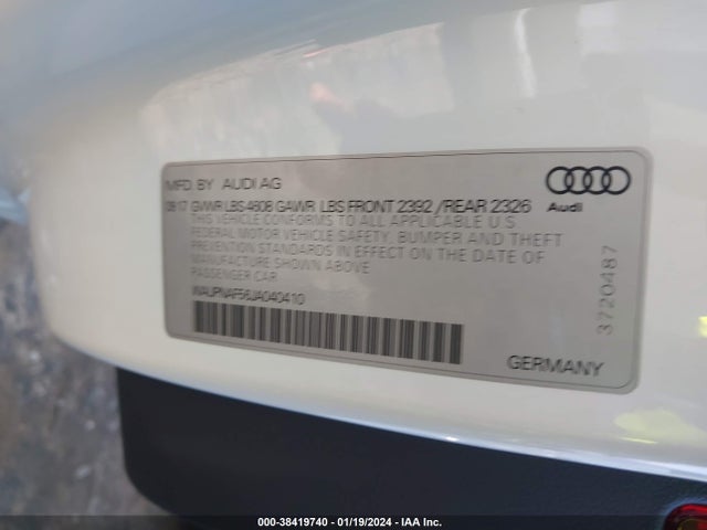 Audi A5 2.0t Premium 2018 WAUPNAF56JA040410 Image 9