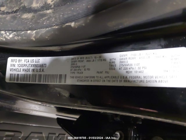 1C6SRFJTXMN556973 RAM 1500