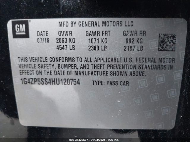 1G4ZP5SS4HU120754 Buick Lacrosse Essence