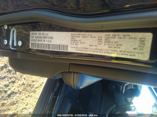 2021 JEEP GRAND CHEROKEE L 1C4RJKBGXM8112385 Photo 8