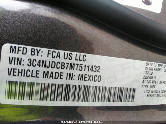 Jeep Compass Limited 4x4 2021 3C4NJDCB7MT511432 Image 9
