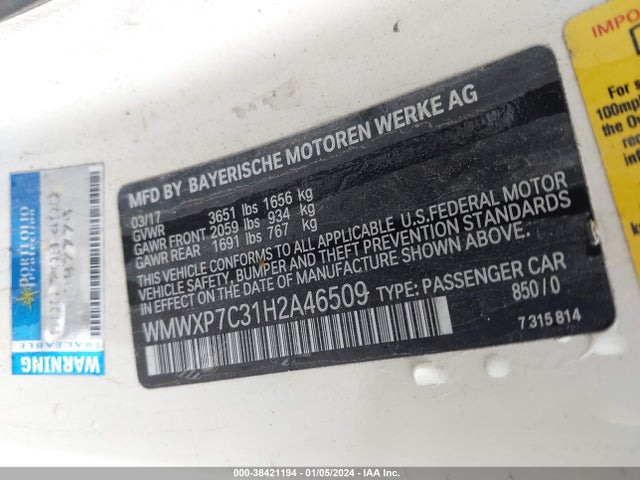 2017 MINI HARDTOP WMWXP7C31H2A46509 Photo 8