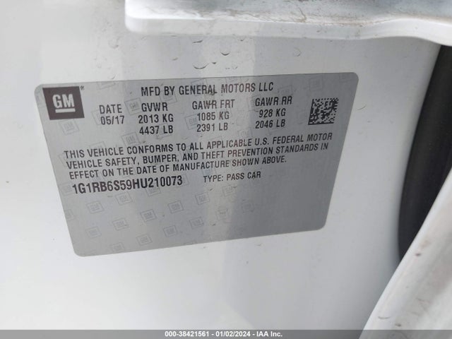 Chevrolet Volt Premier 2017 1G1RB6S59HU210073 Image 9