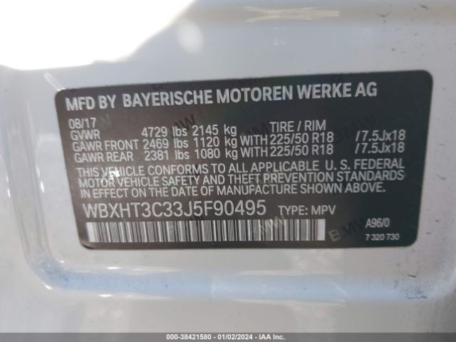 BMW X1 Xdrive28i 2018 WBXHT3C33J5F90495 Image 9