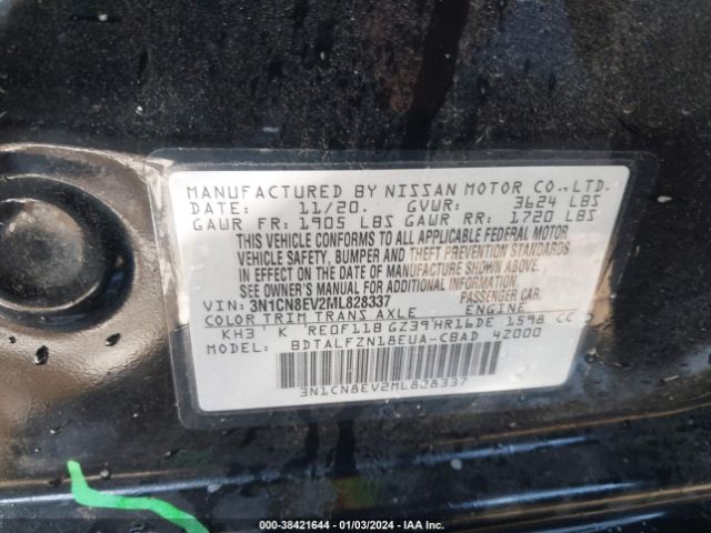 3N1CN8EV2ML828337 Nissan Versa Sv Xtronic Cvt
