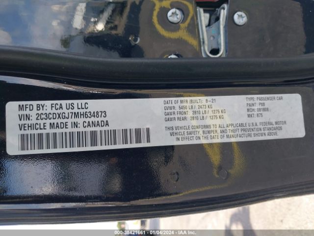 2C3CDXGJ7MH634873 Dodge Charger Scat Pack Widebody Rwd