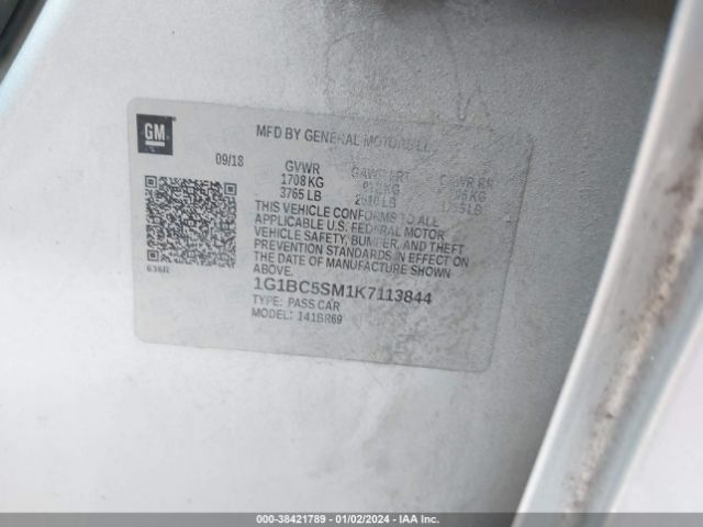 1G1BC5SM1K7113844 Chevrolet CRUZE LS