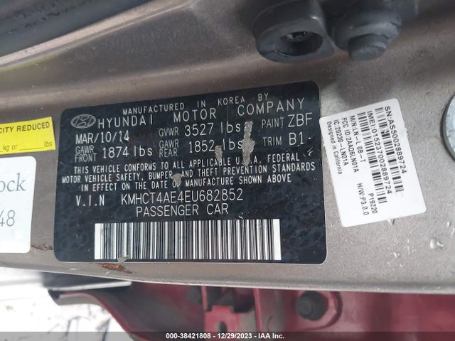 Hyundai ACCENT GLS 2014 KMHCT4AE4EU682852 Image 9