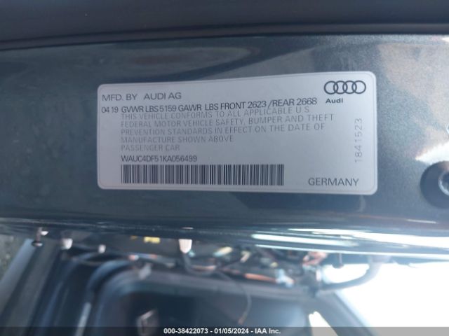 2019 AUDI S5 WAUC4DF51KA056499 Photo 8
