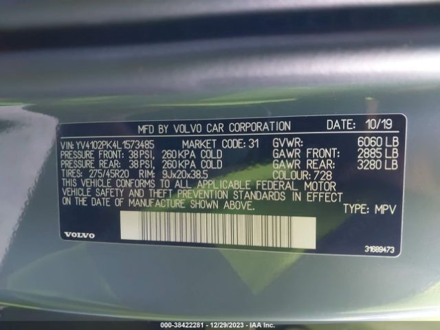 YV4102PK4L1573485 Volvo Xc90 T5 Momentum 7 Passenger