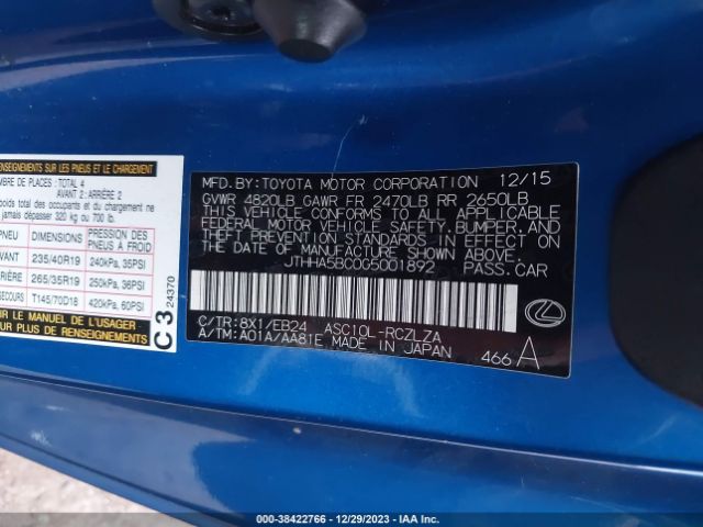 JTHHA5BC0G5001892 Lexus RC 200T