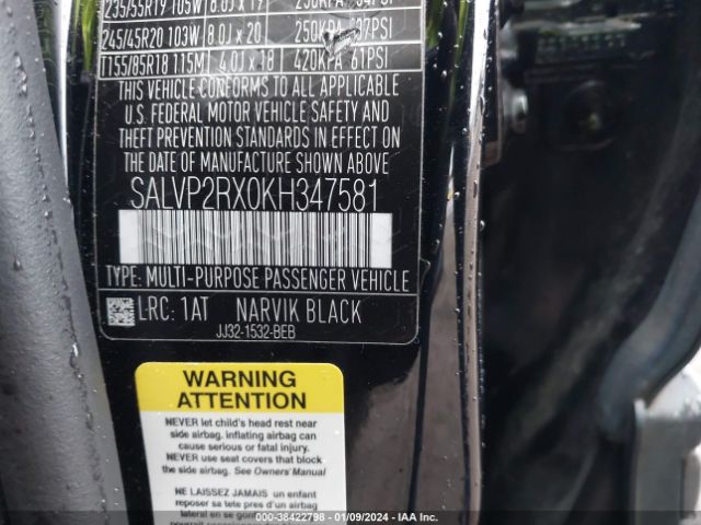 SALVP2RX0KH347581 Land Rover Range Rover Evoque Se/se Premium