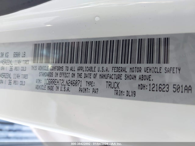 RAM 1500 Limited  4x2 5'7 Box 2020 1C6RREHT2LN246071 Image 9