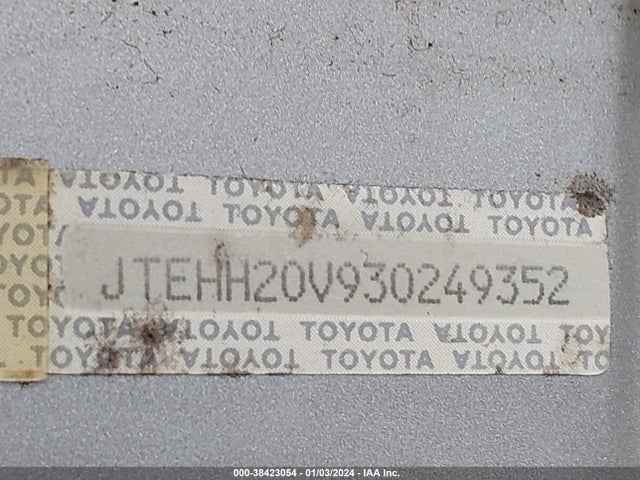 2003 TOYOTA RAV4 BASE (A4) VIN: JTEHH20V930249352