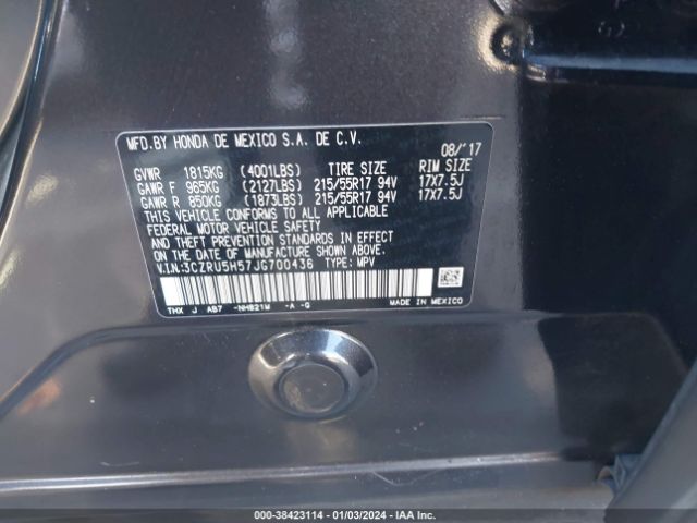 3CZRU5H57JG700436 Honda HR-V EX