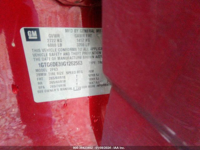 1GTG6DE39G1262563 GMC CANYON SLT