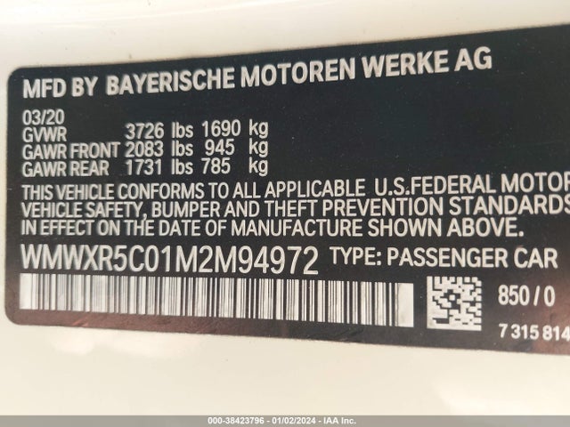 2021 MINI HARDTOP WMWXR5C01M2M94972 Photo 8